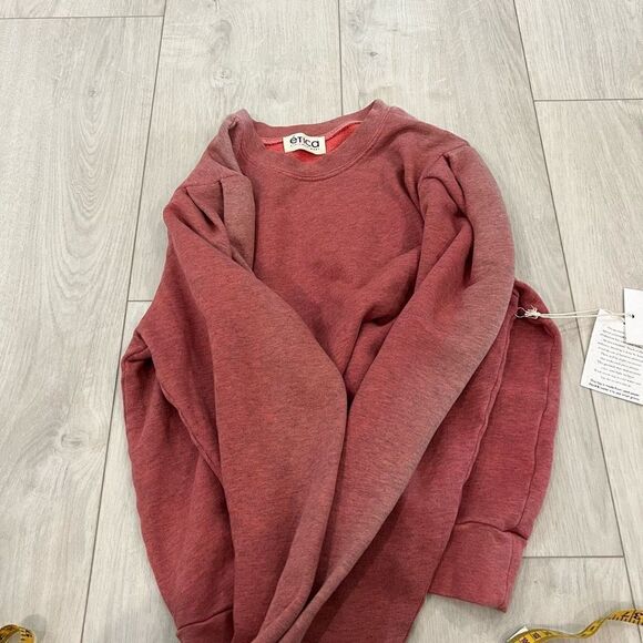 ÉTICA Lysse Pleat Sleeve Top In Grenadine Heather size M - Picture 5 of 10